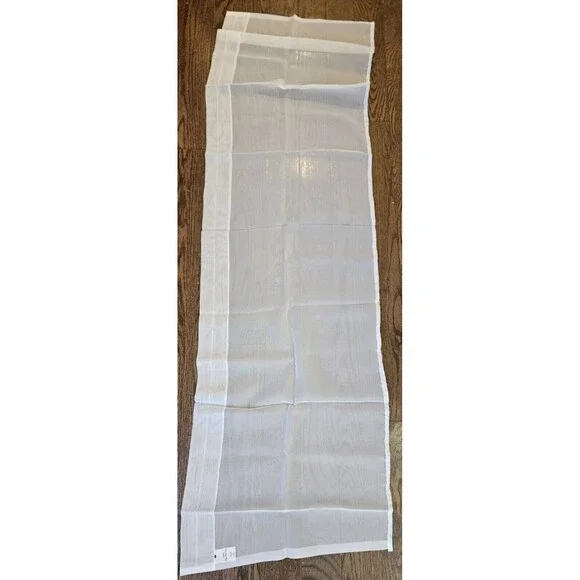 Vtg Window Pride Imported European Voile Embroidered Sheer Panel Curtains 4 Sets